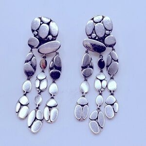 John Hardy Kali Pebble Chandelier Sterling Silver 925 Lever Back Earrings 19 gms